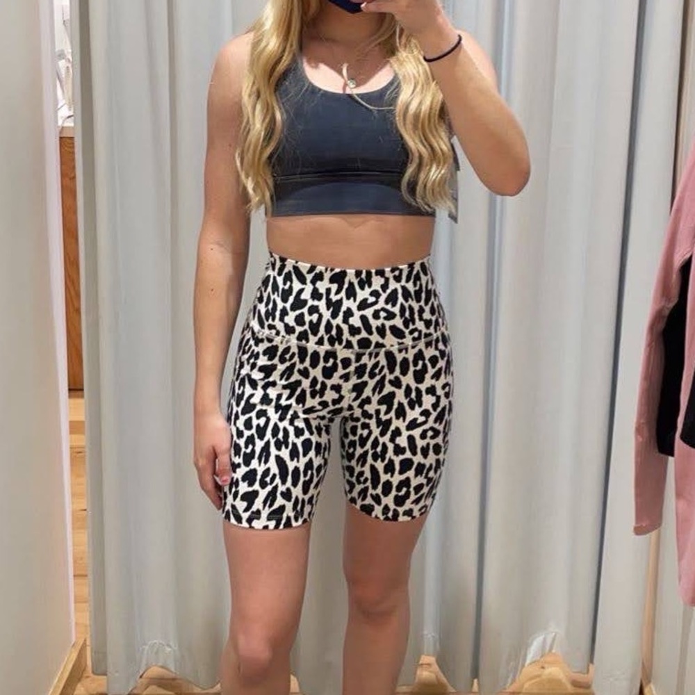 Lorena Jane cheetah print black and white bike shorts